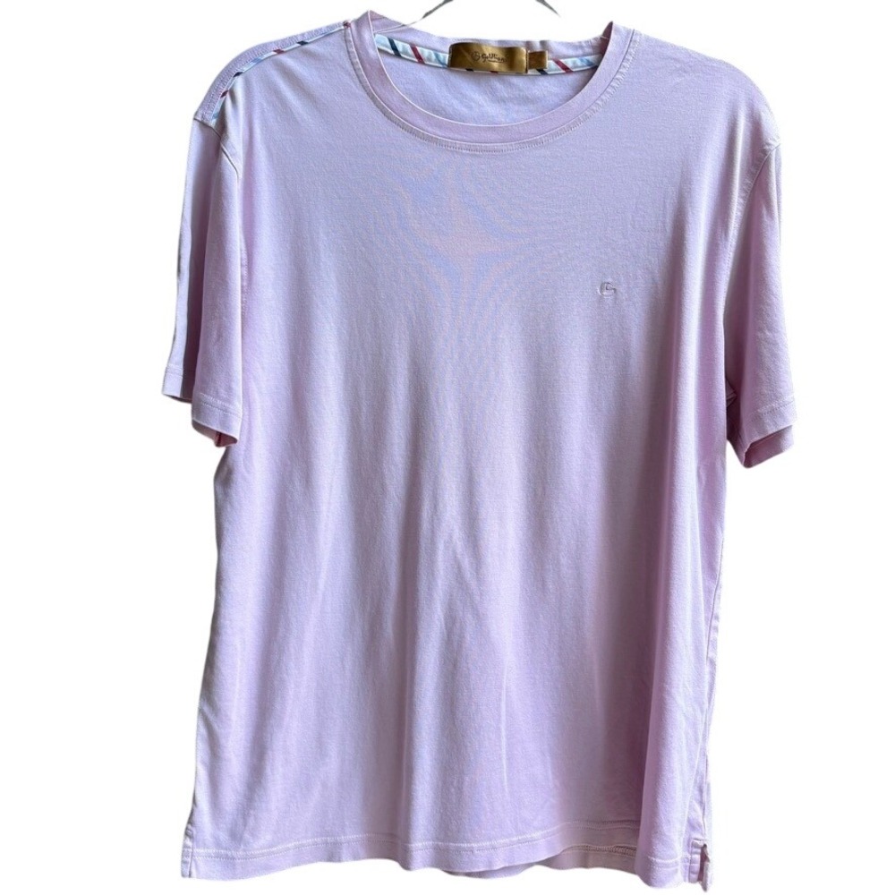 Goldlion Men's Pink Short Sleeve Crew Neck T-Shirt Tagged 2XX